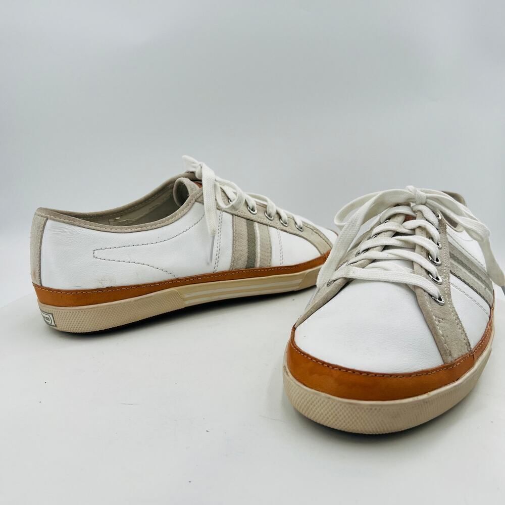 Coach Brad Women's Fashion Sneakers Lace Up White Leather Shoes Size 13M - Picture 3 of 13